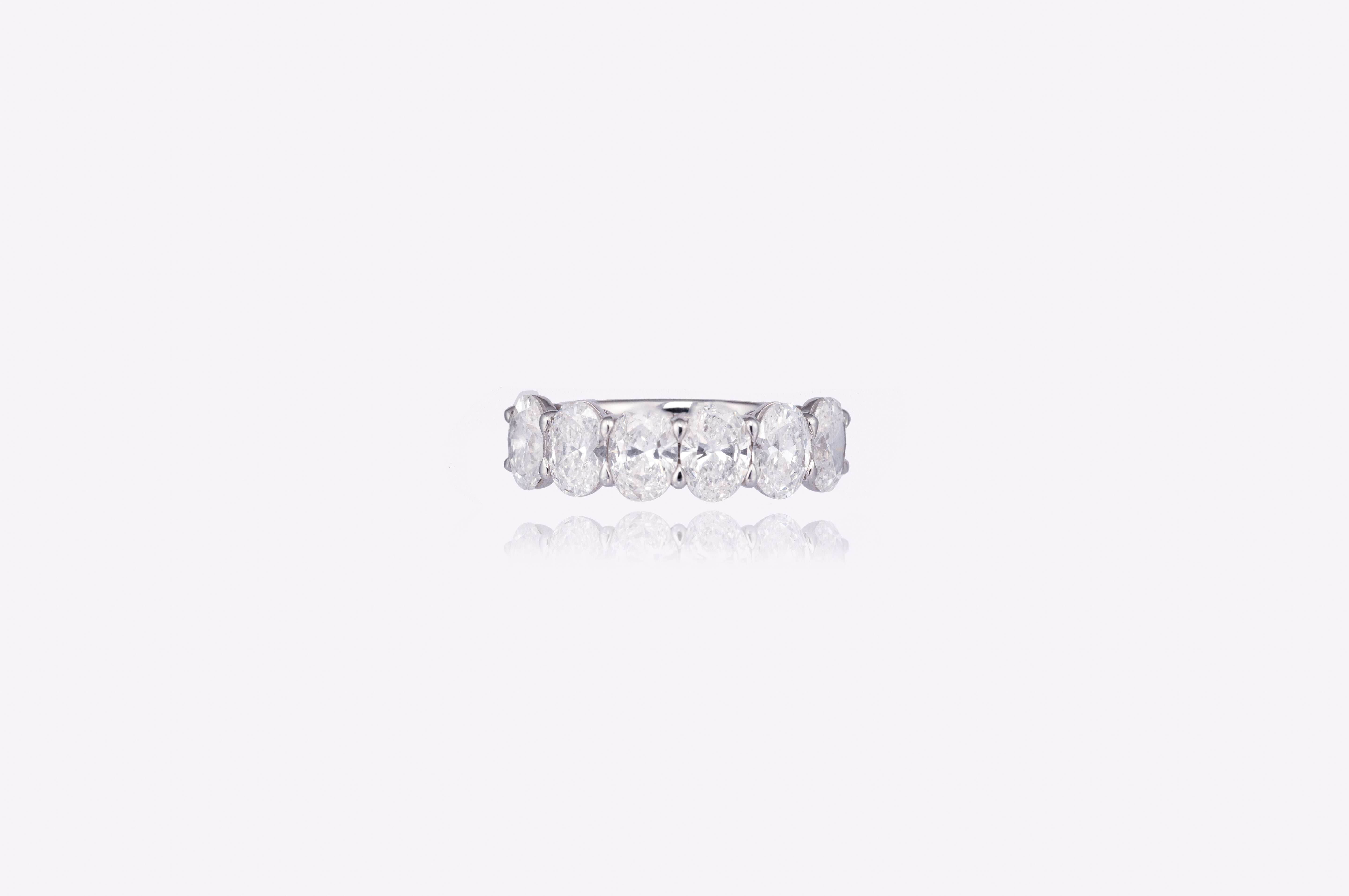 Oval Embrace: 2-Carat Lab-Grown Diamond Eternity Band