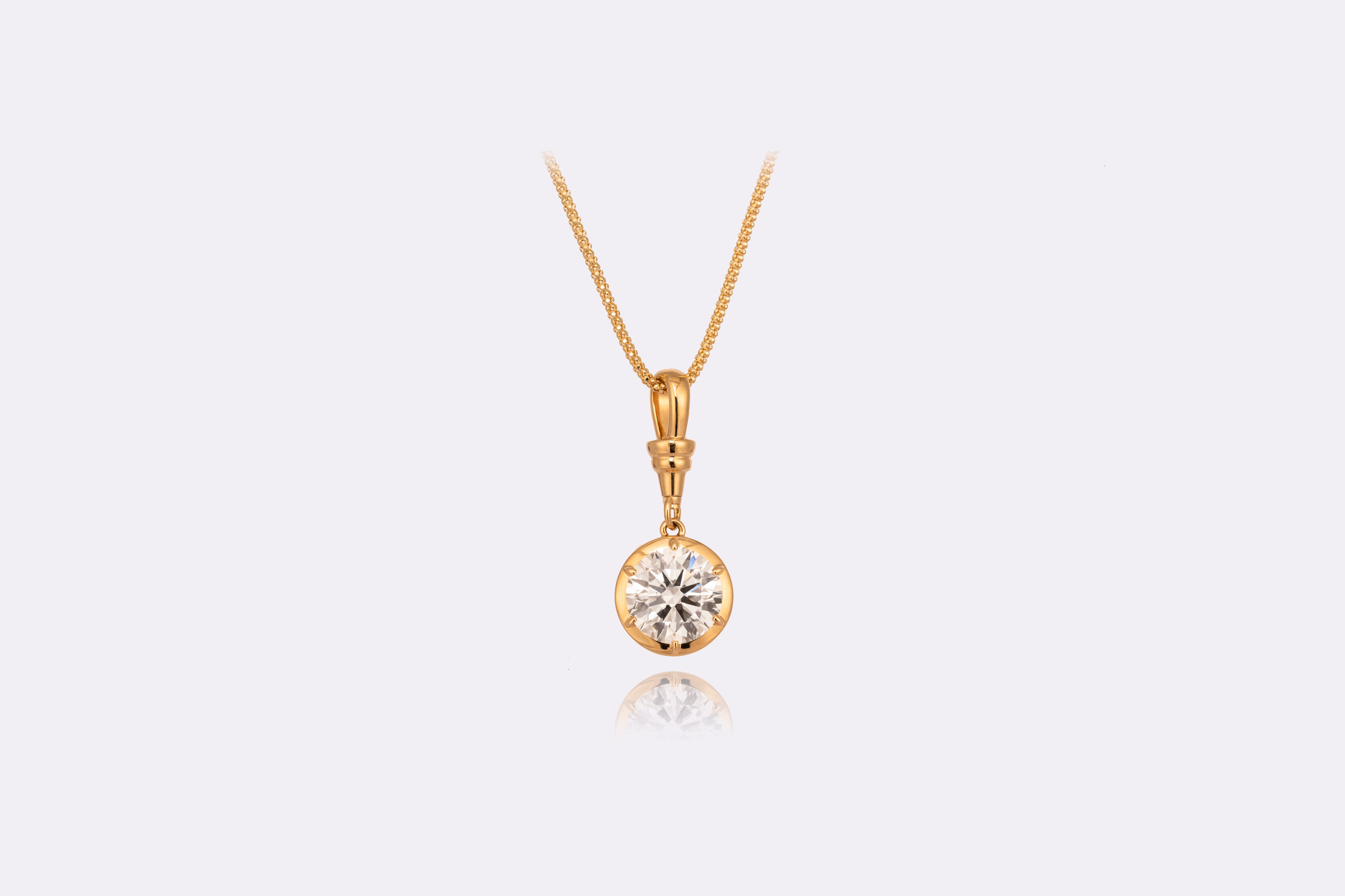 Eternal Glow: 2-Carat Lab-Grown Diamond Solitaire Pendant