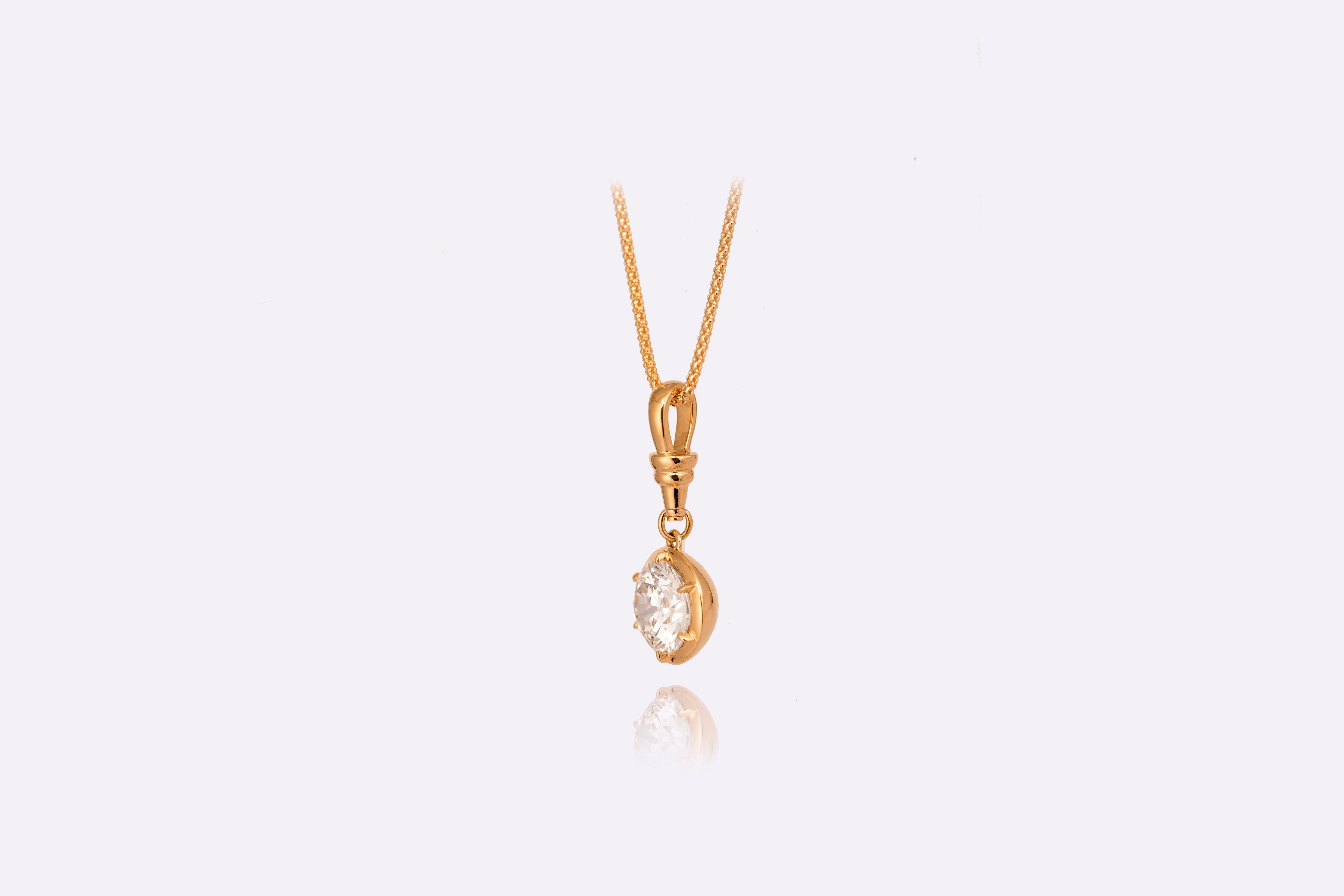 Eternal Glow: 2-Carat Lab-Grown Diamond Solitaire Pendant