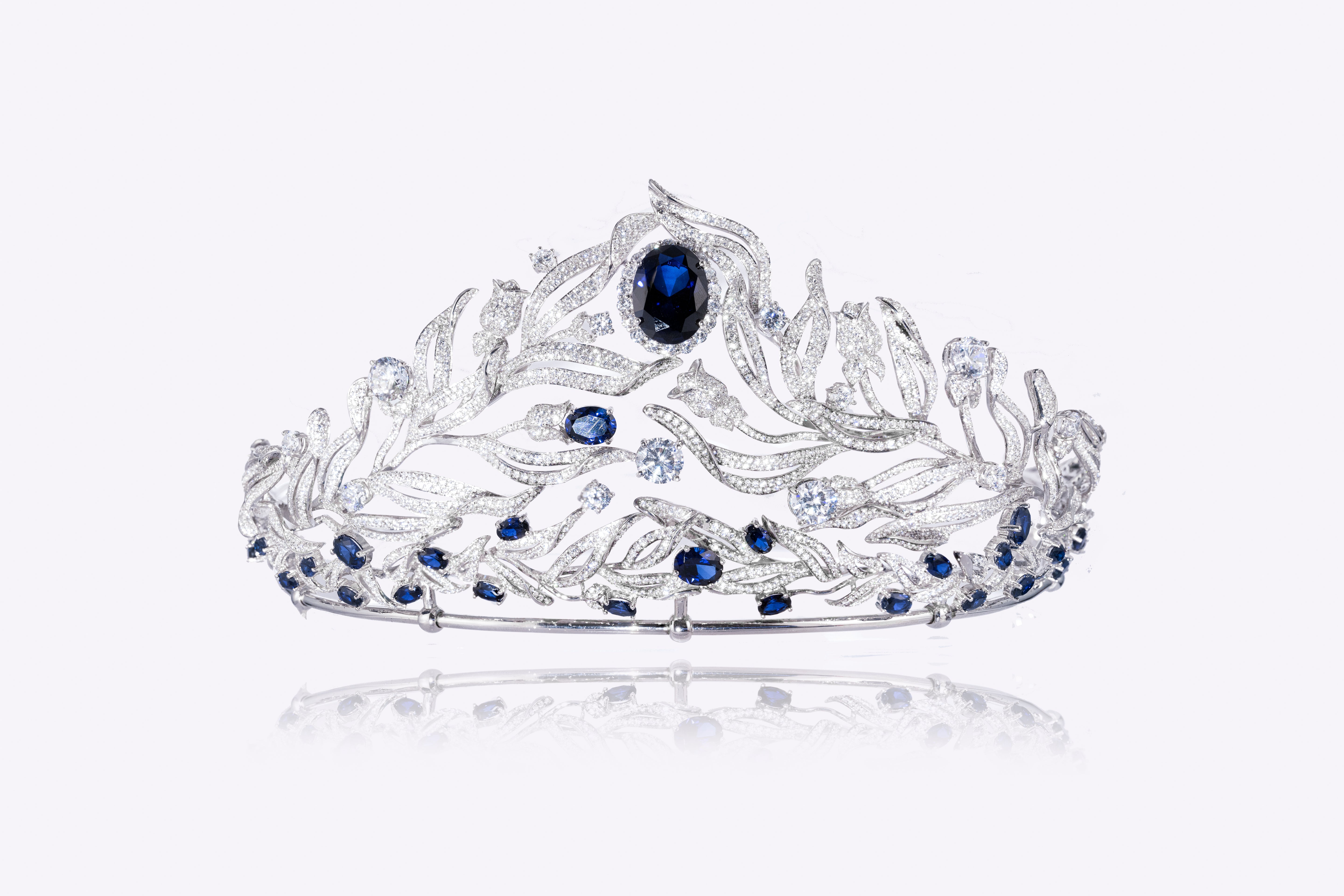 Azure Elegance Sapphire Tiara