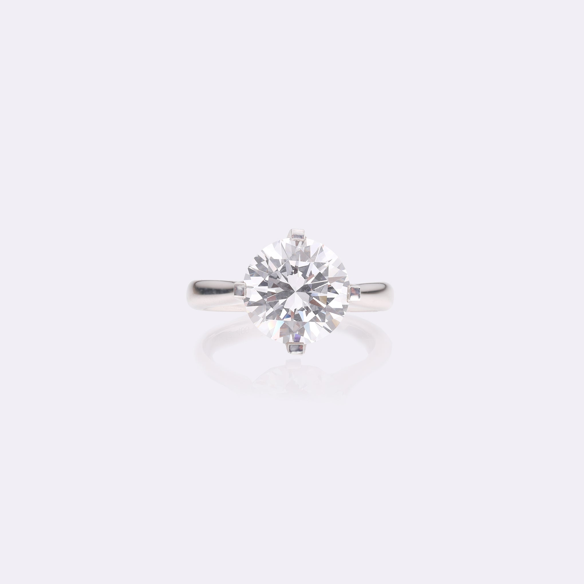 Classic Elegant Round Solitaire Lab-Grown Diamond Ring