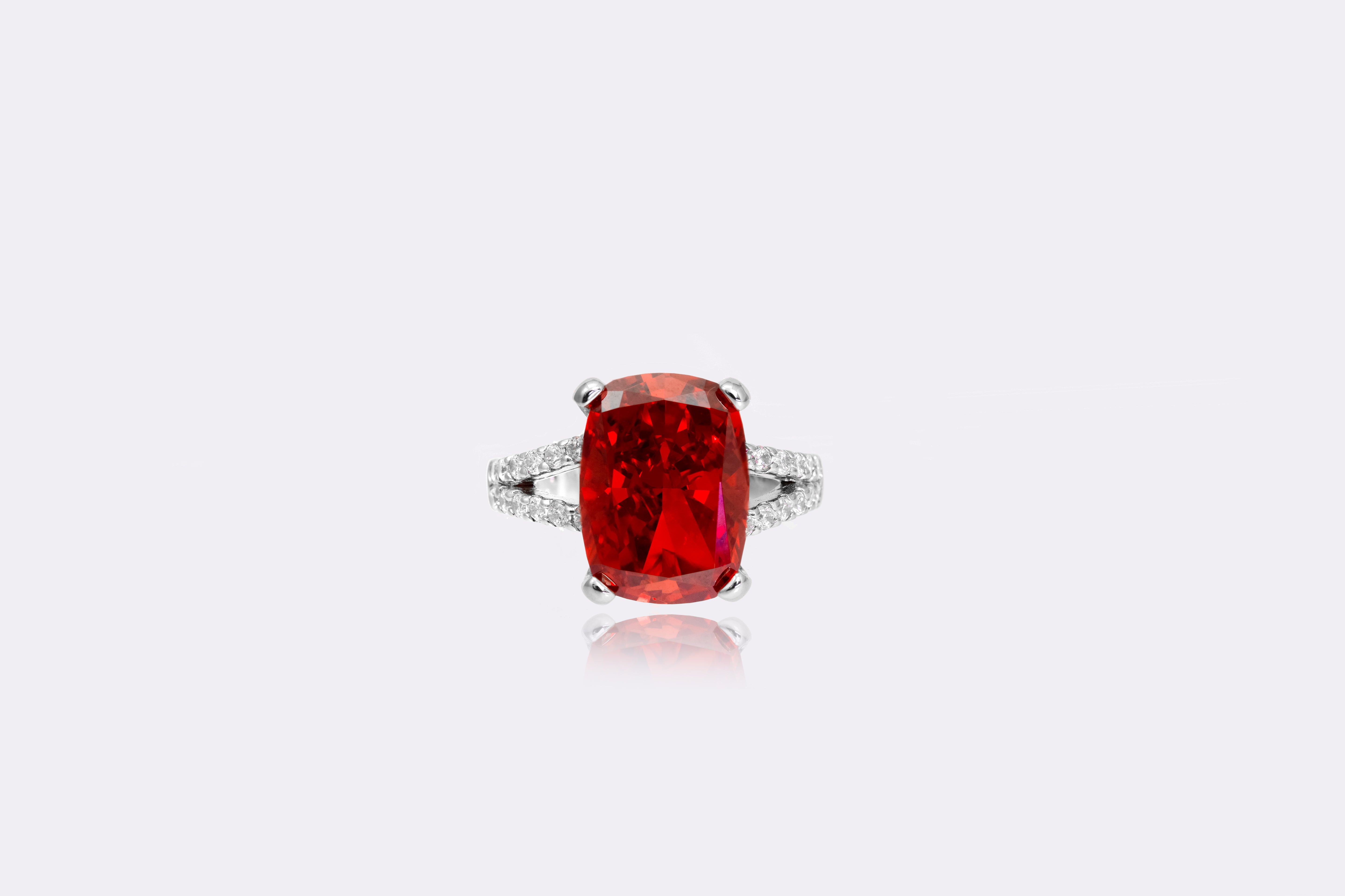 Crimson Elegance Lab-Created Ruby Ring