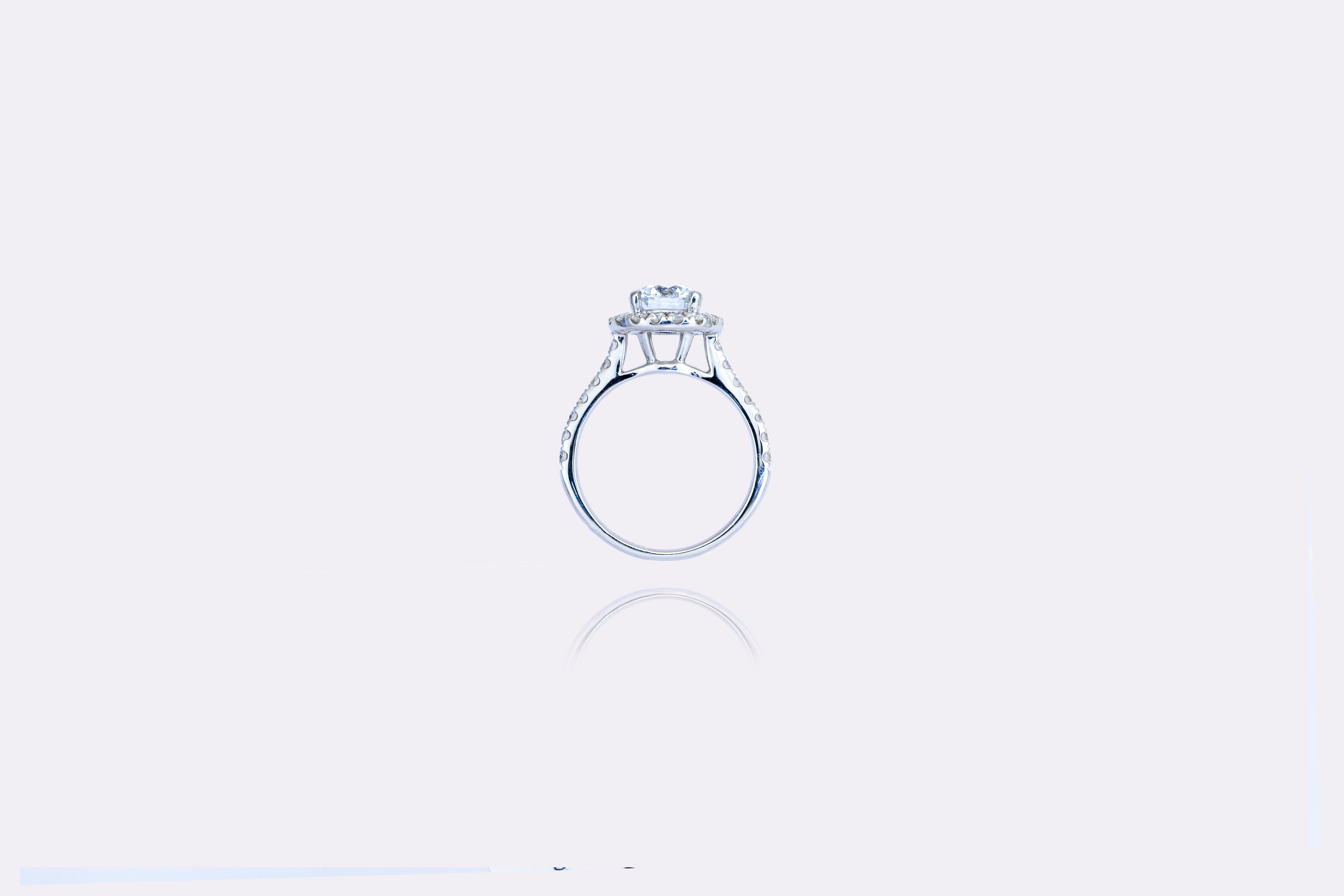 Crystal Elegance: Lab-Created Diamond Halo Ring