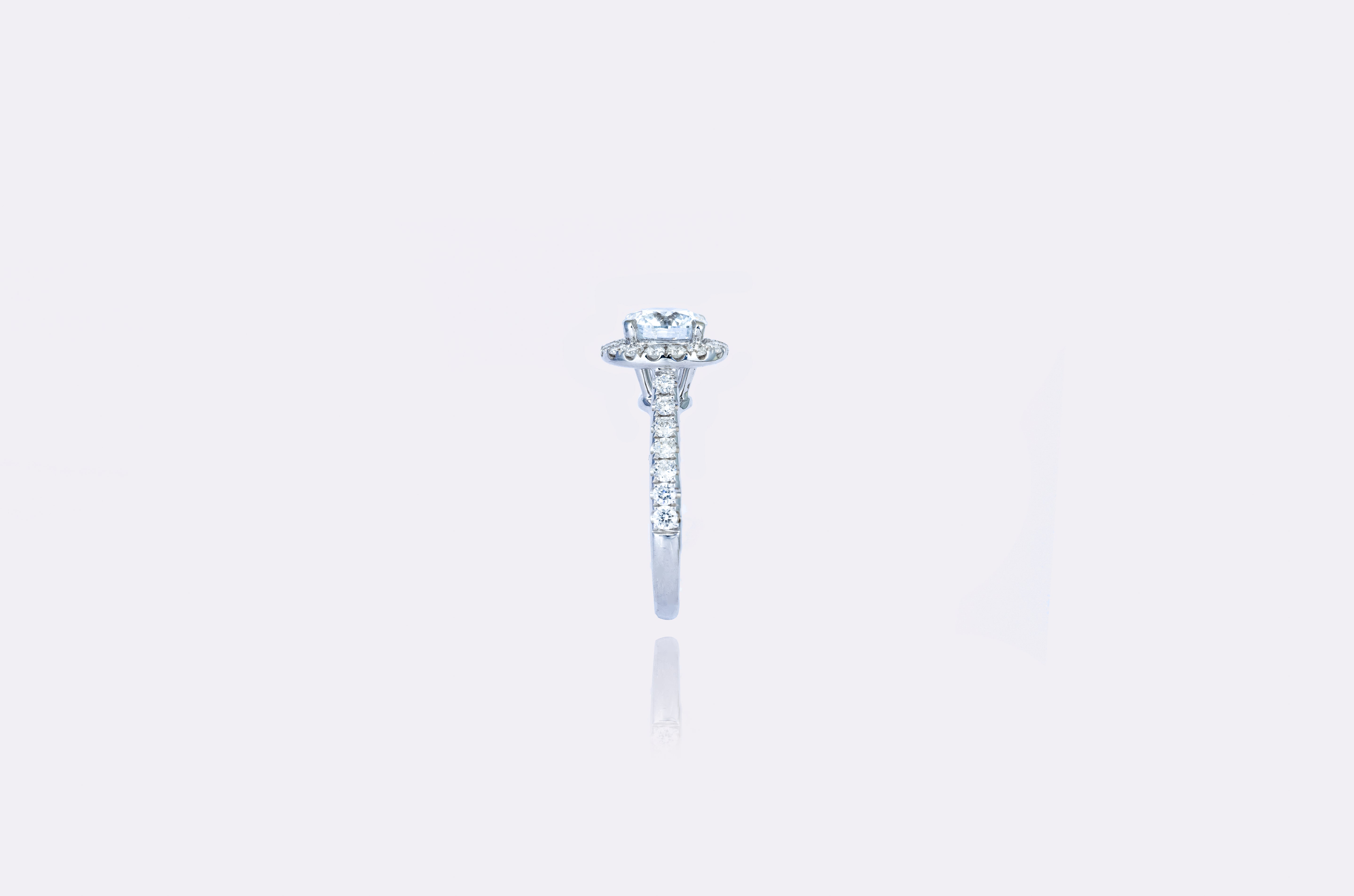 Crystal Elegance: Lab-Created Diamond Halo Ring