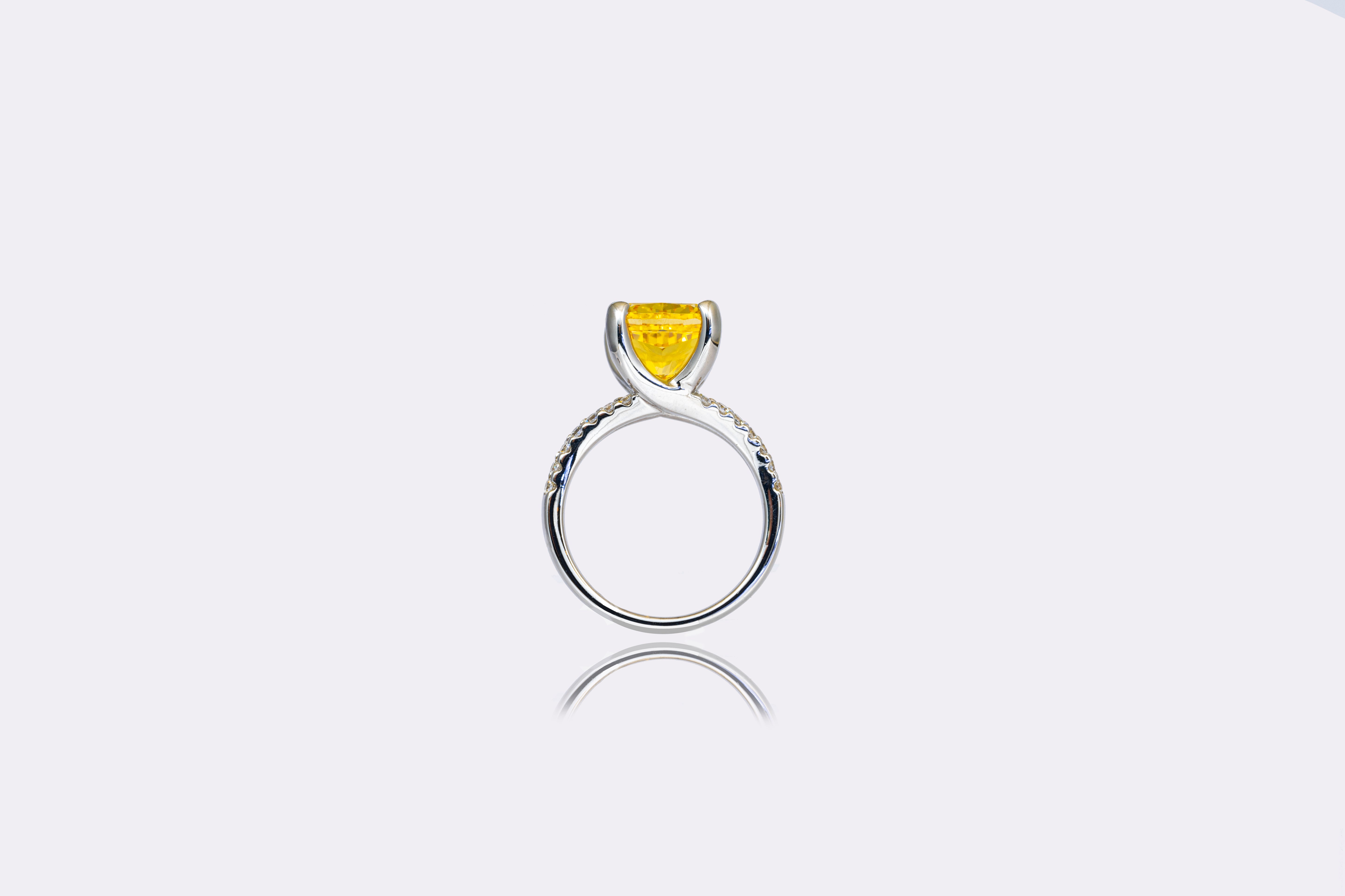 Exceptional Sparkle: Yellow Diamond Engagement Ring 