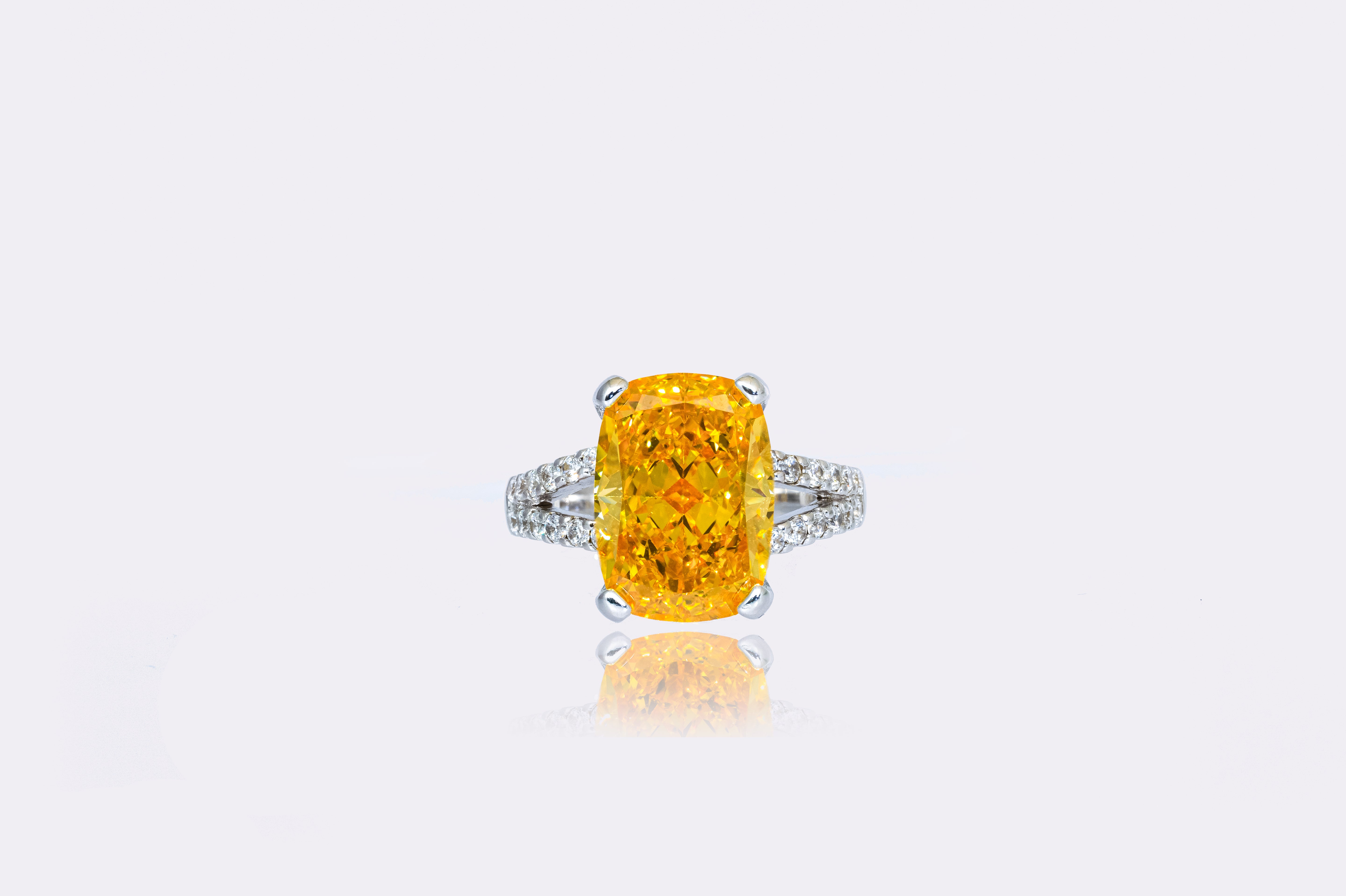 Exceptional Sparkle: Yellow Diamond Engagement Ring 