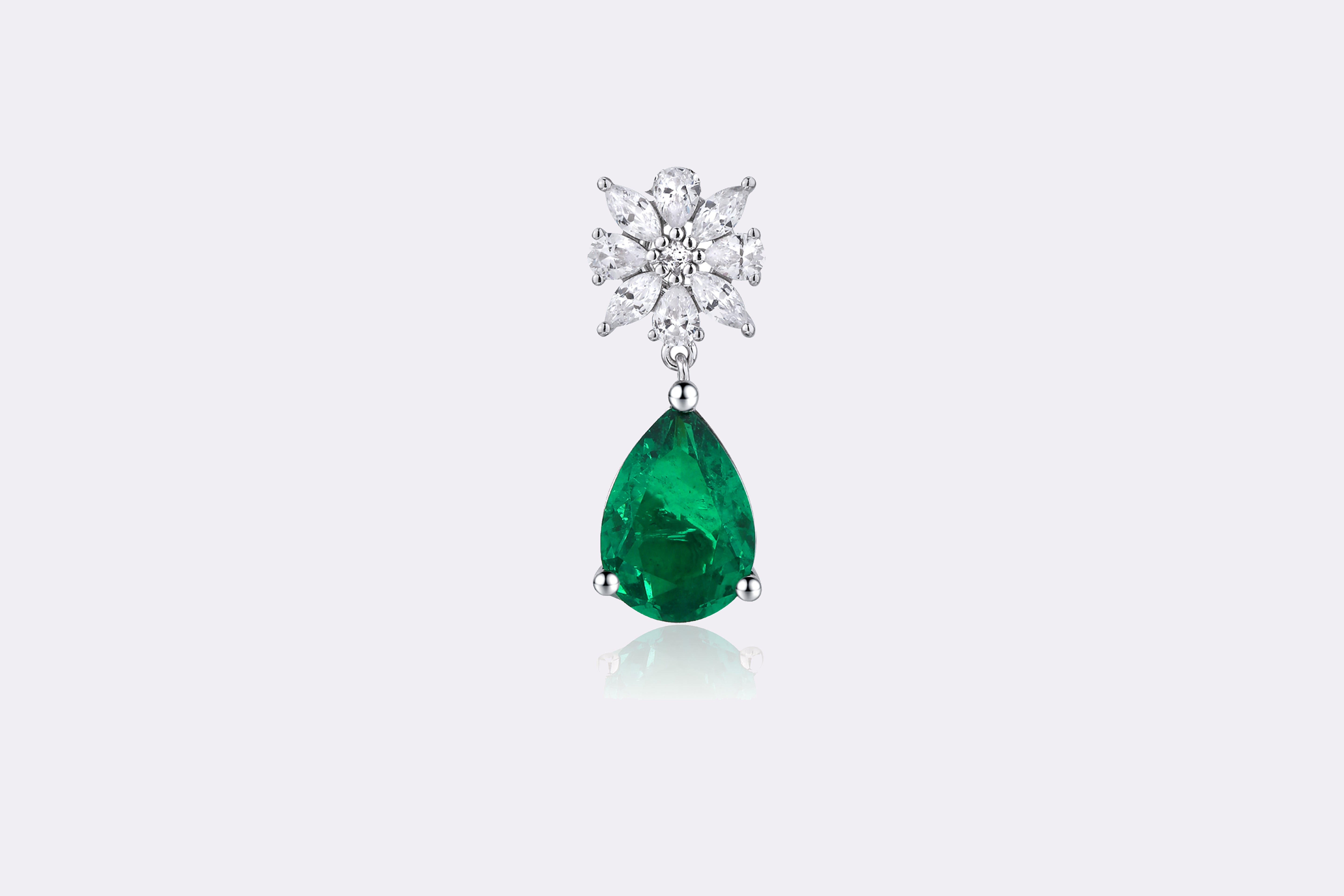 Emerald Elegance Drop Necklace 