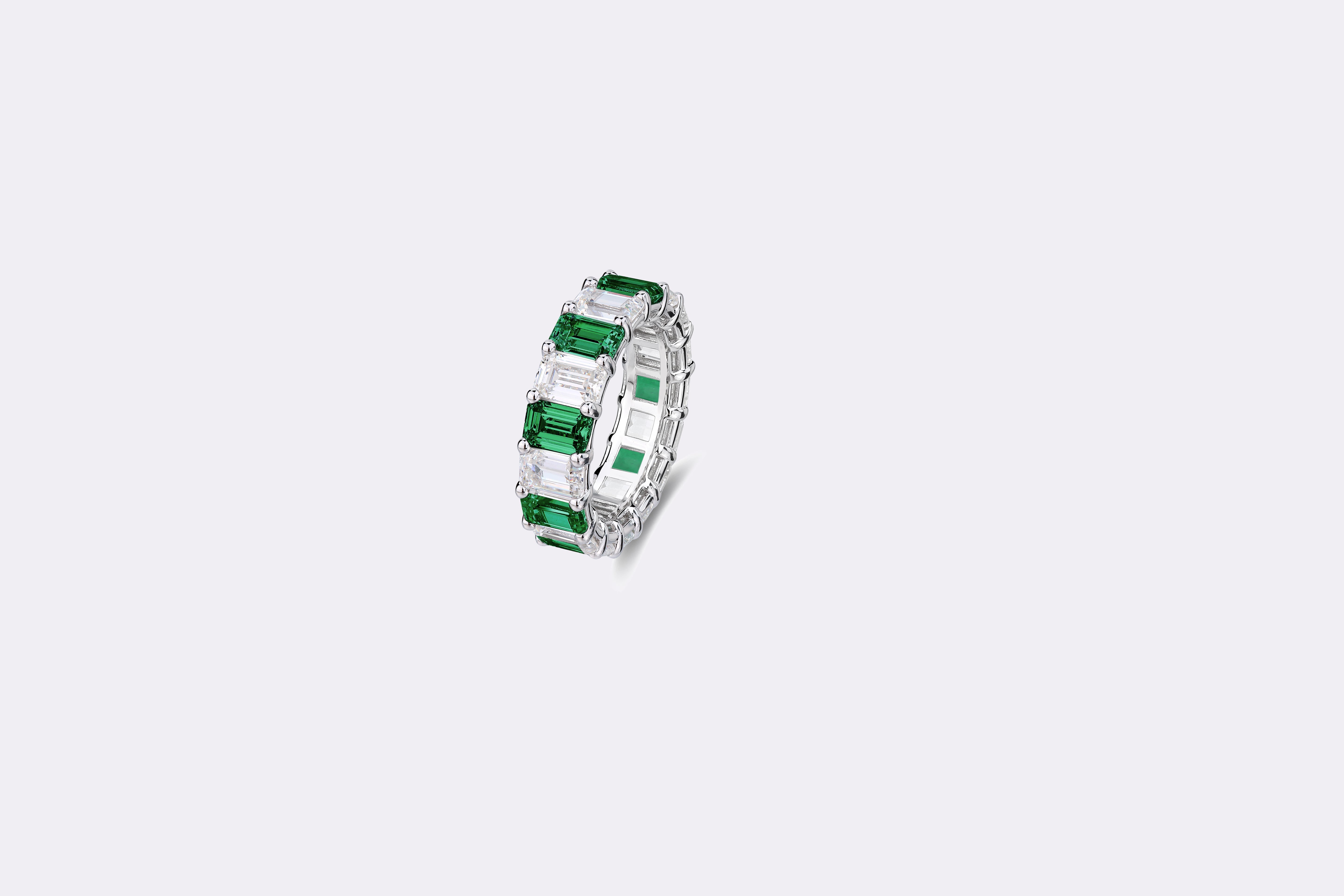 Emerald Elegance Eternity Band 