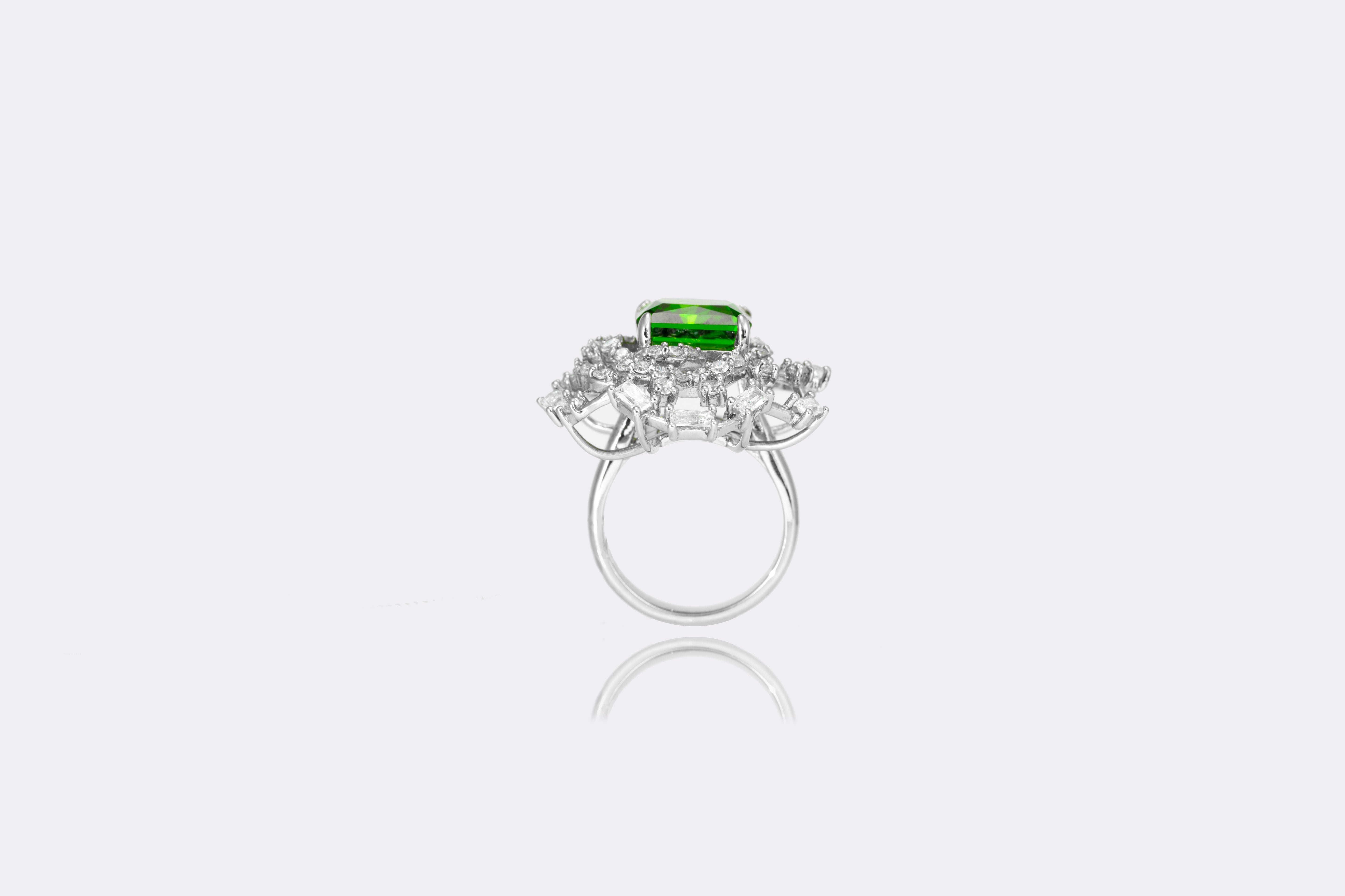 Emerald Enchantment Silver Ring