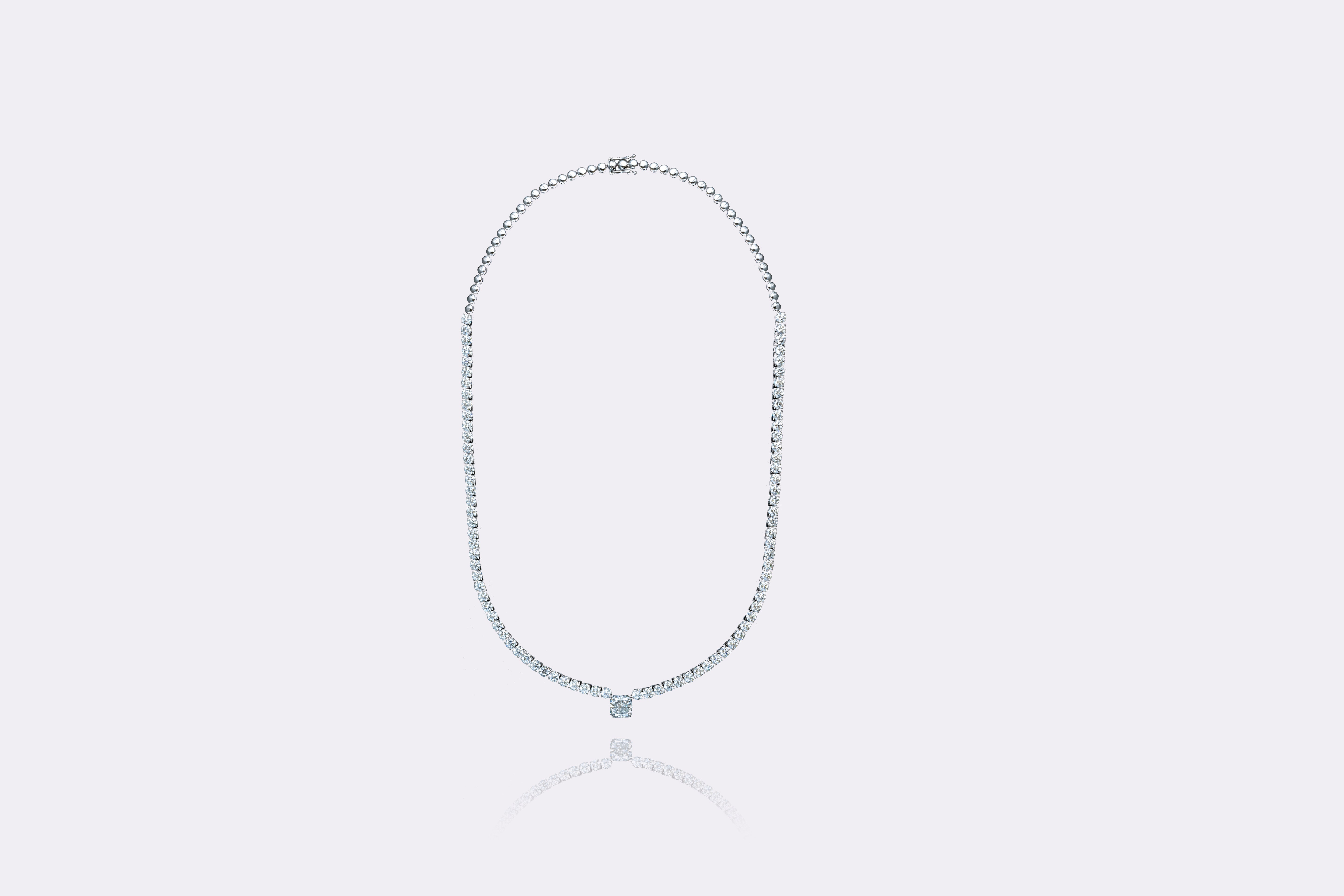 Eternal Radiance: Classic Diamond Tennis Necklace