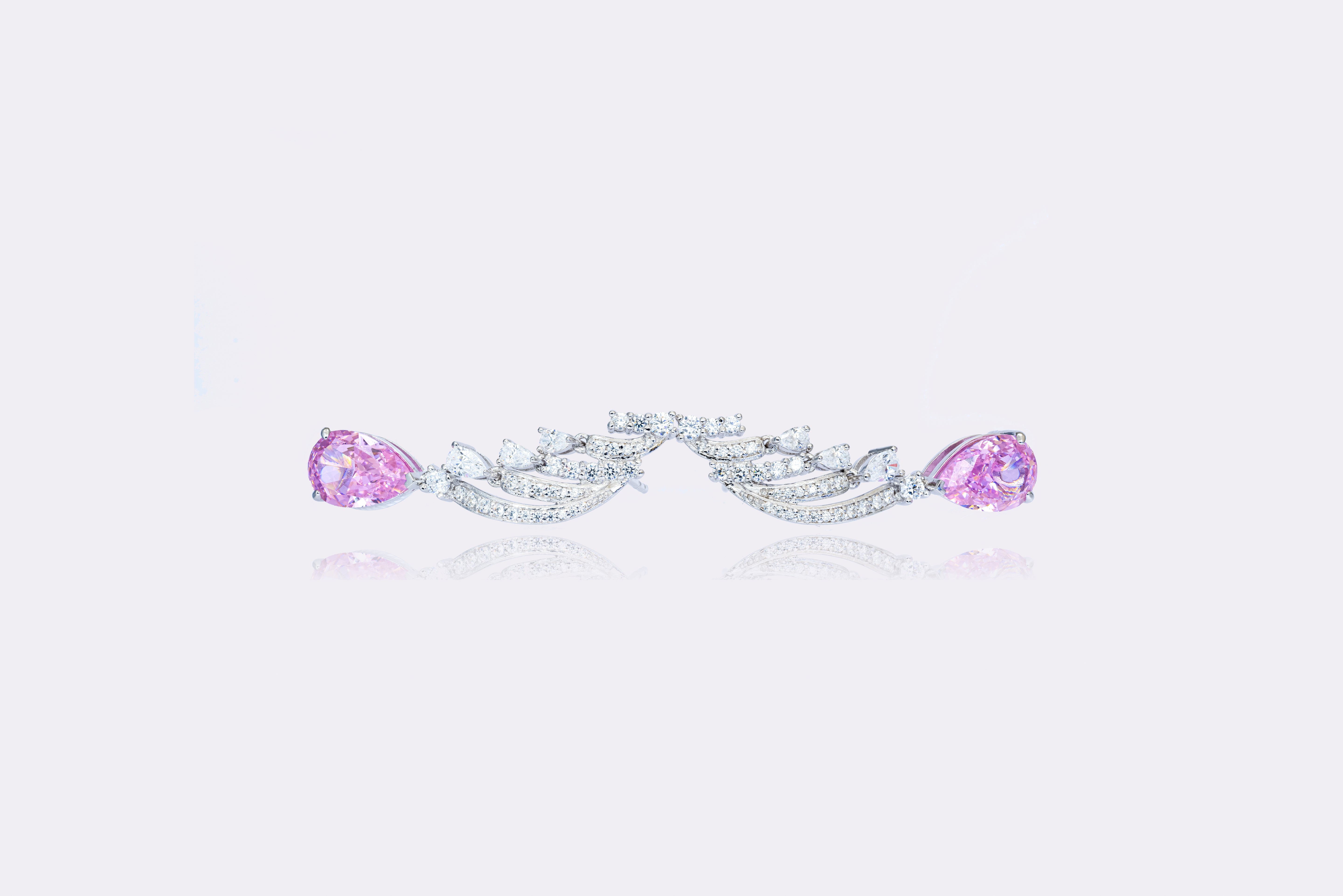 Exquisite Pink Diamond Earrings