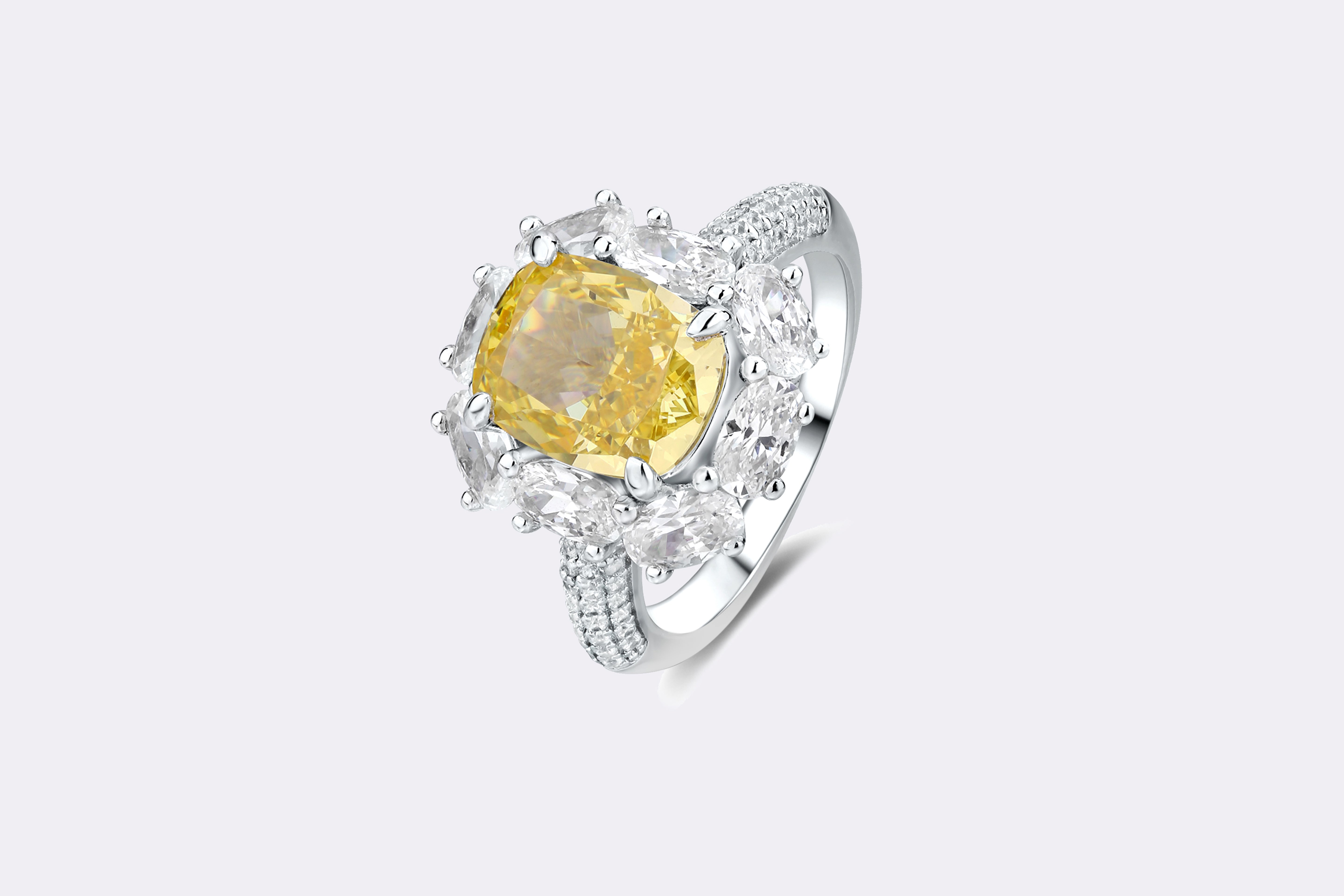 Golden Radiance Halo Ring