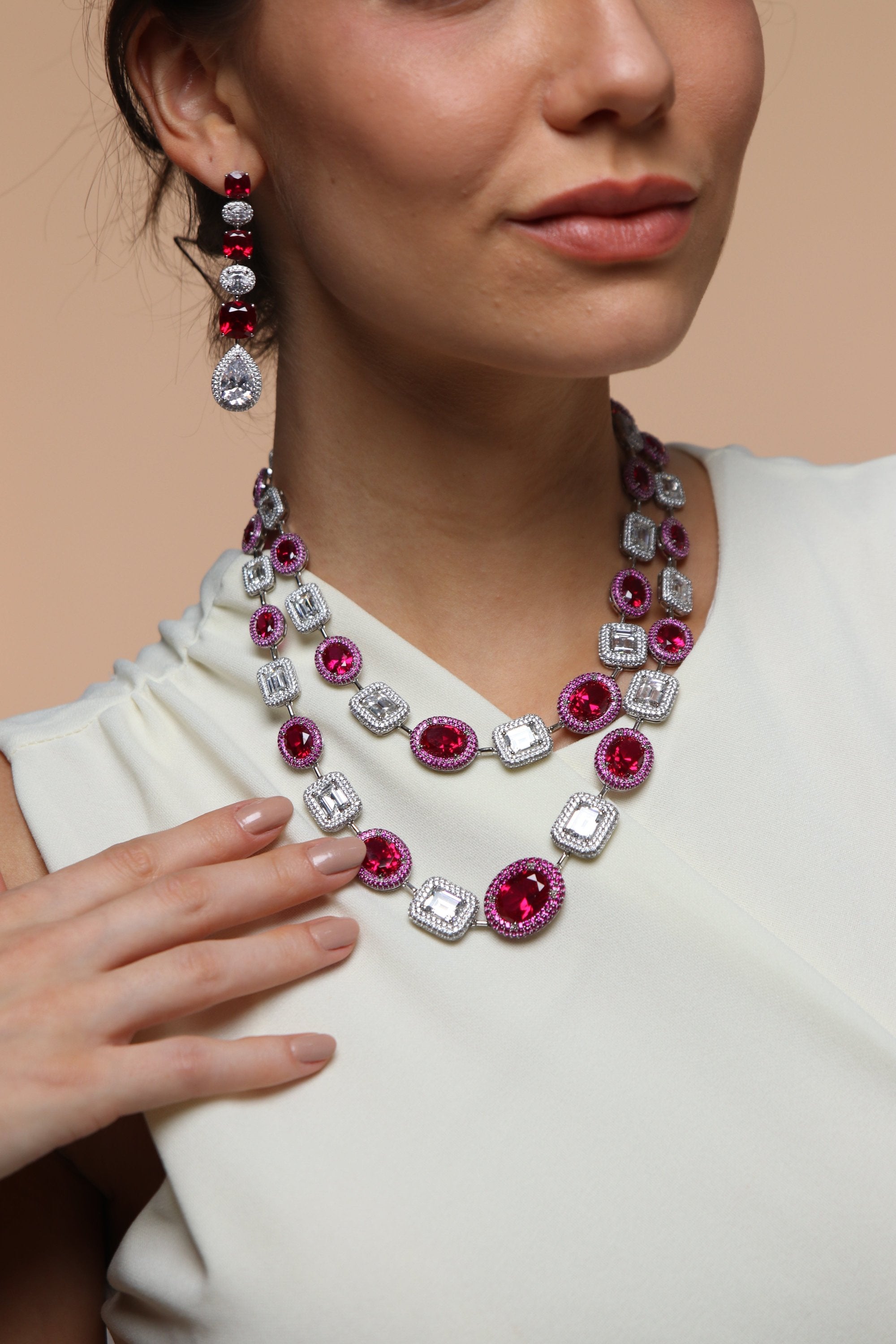 Radiant Rose: Ruby Necklace