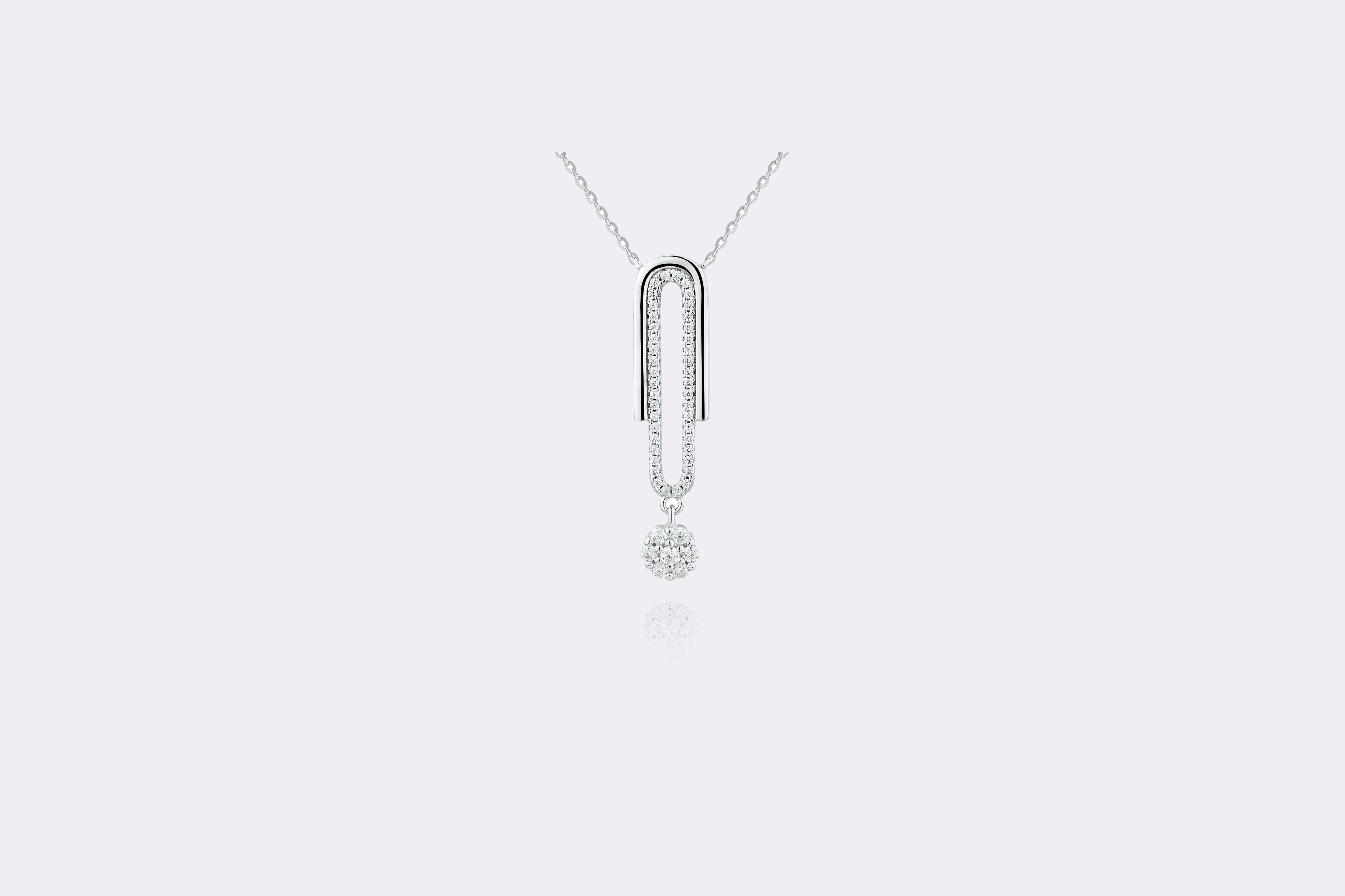 Modern Grace Diamond Pendant Necklace