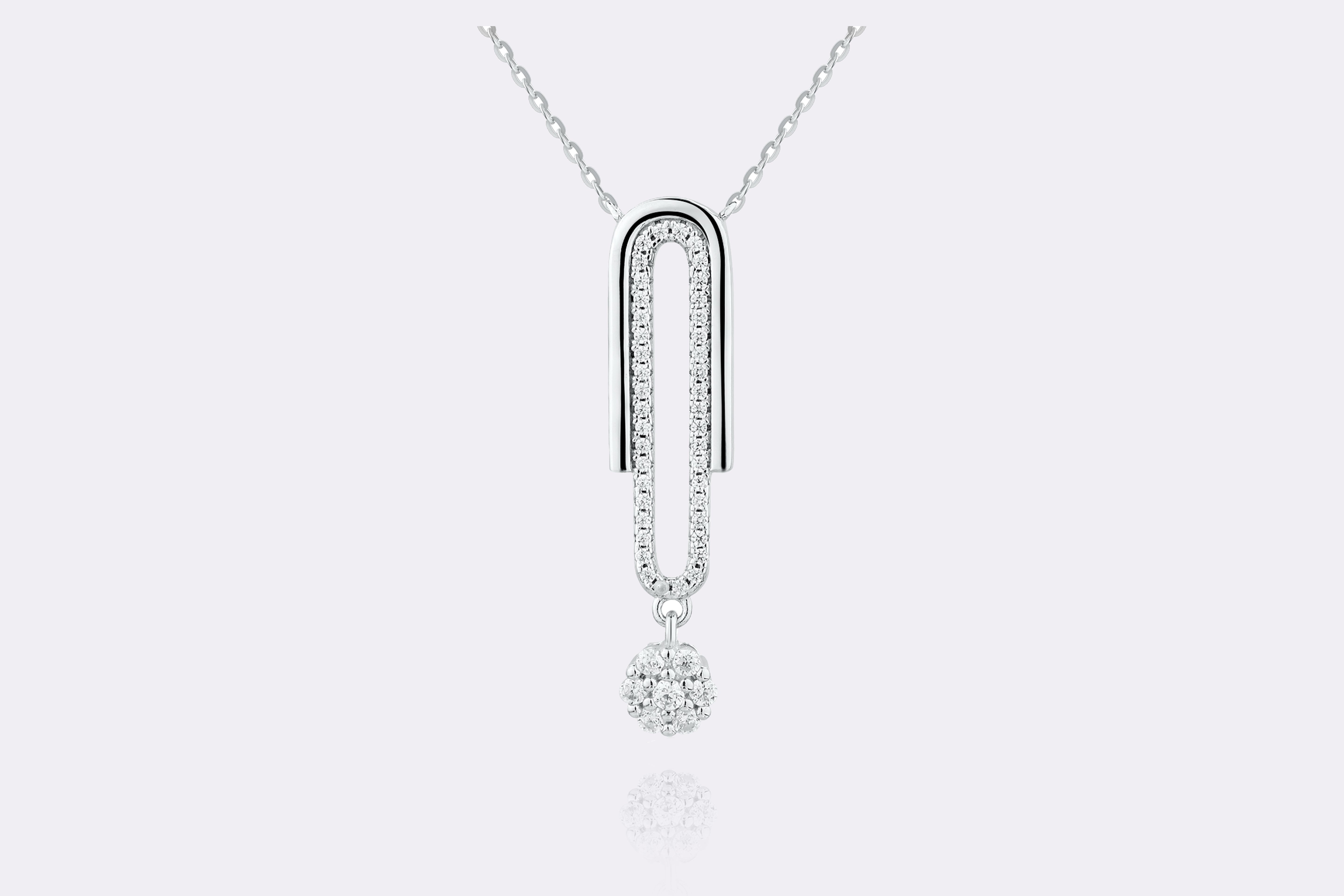 Modern Grace Diamond Pendant Necklace