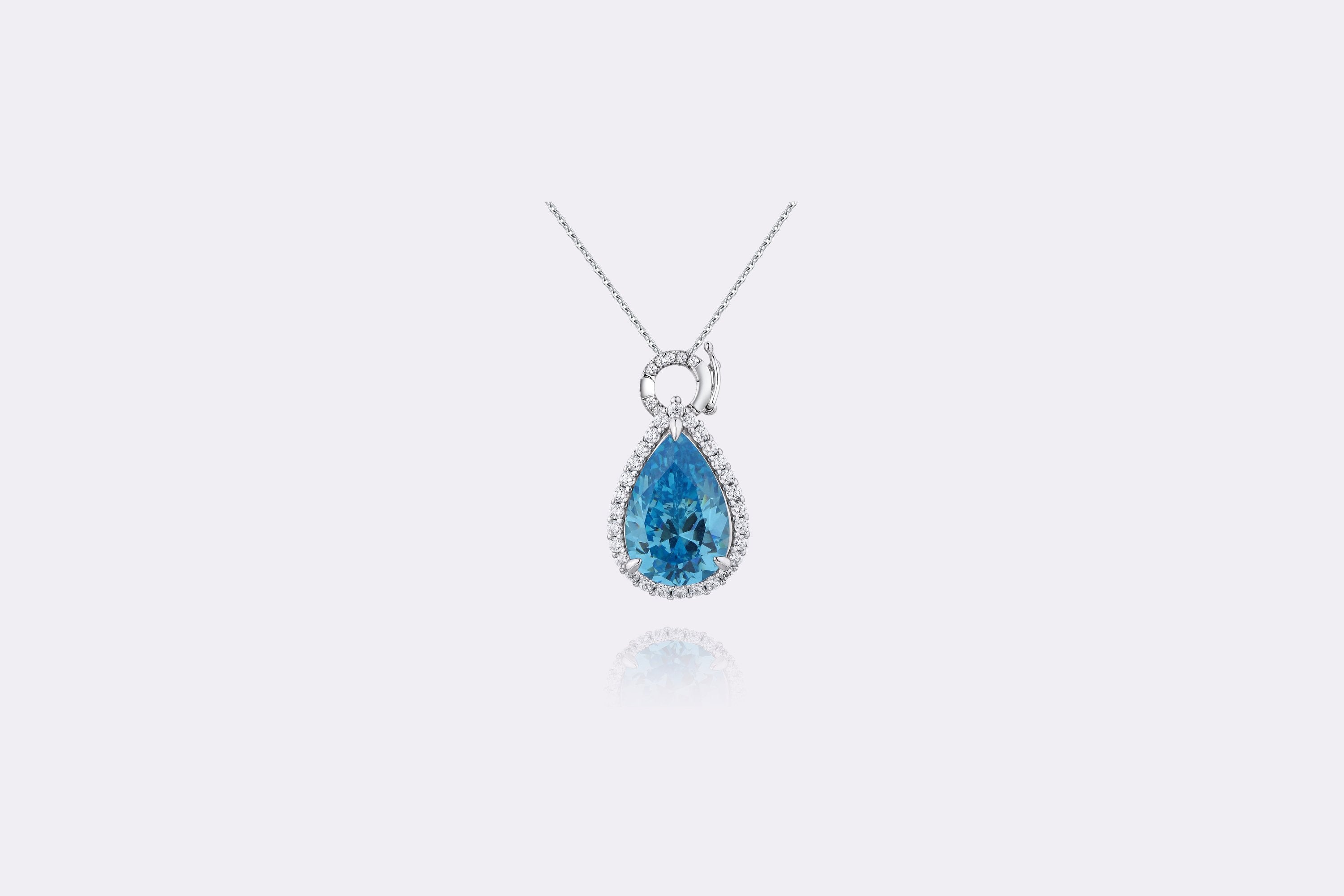 Ocean Breeze Blue Topaz Pendant