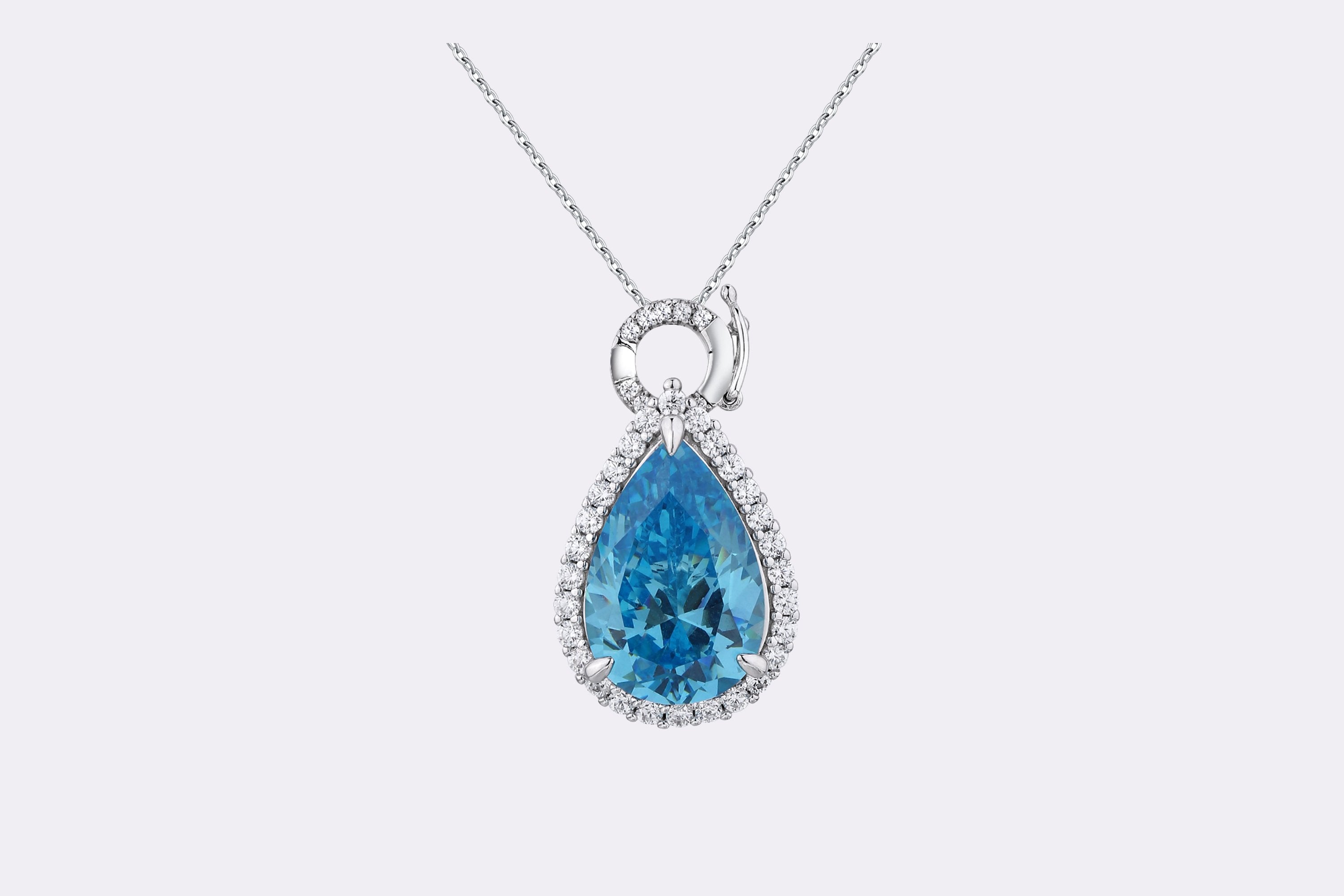 Ocean Breeze Blue Topaz Pendant