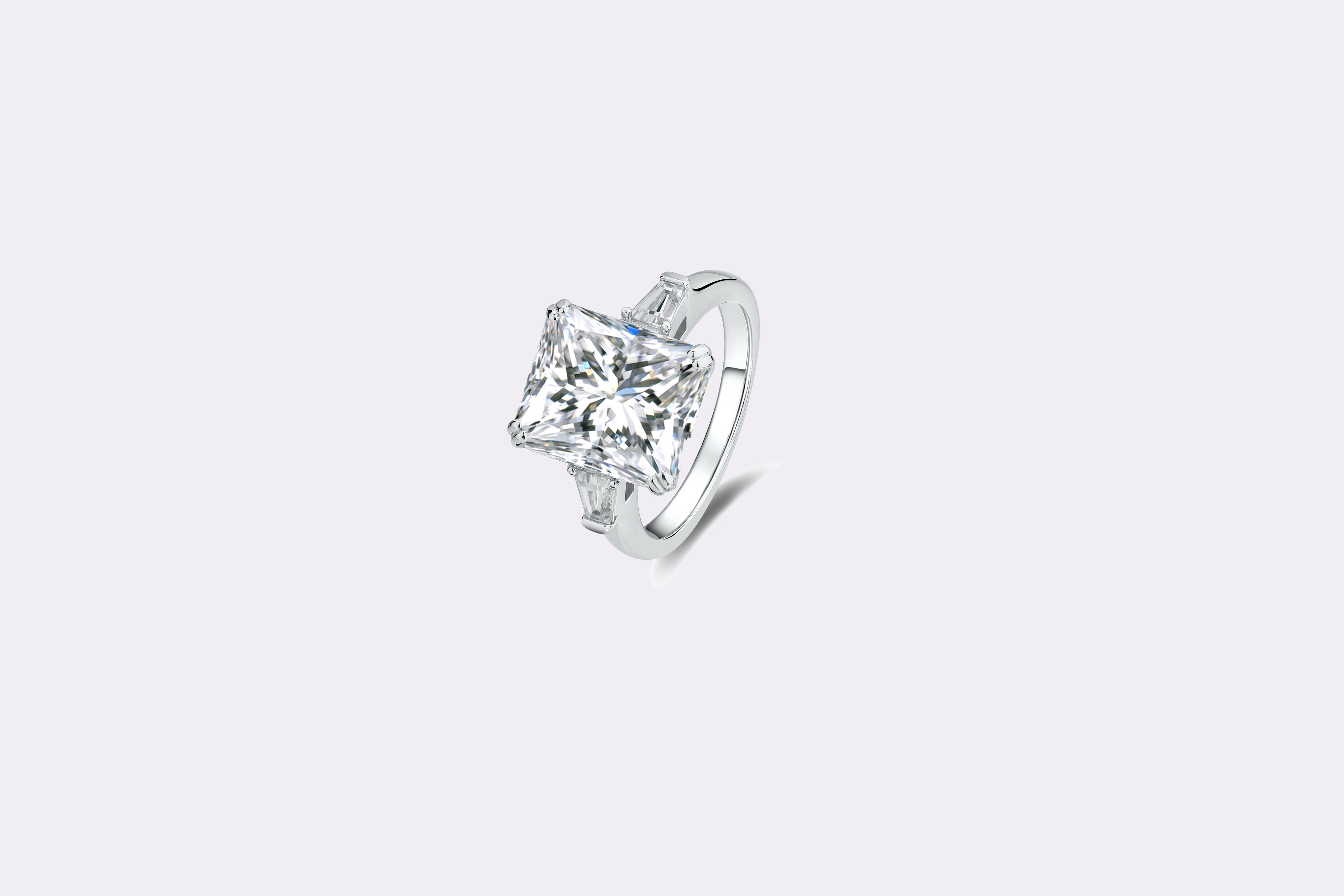 Radiant Brilliance Princess Cut Diamond Ring