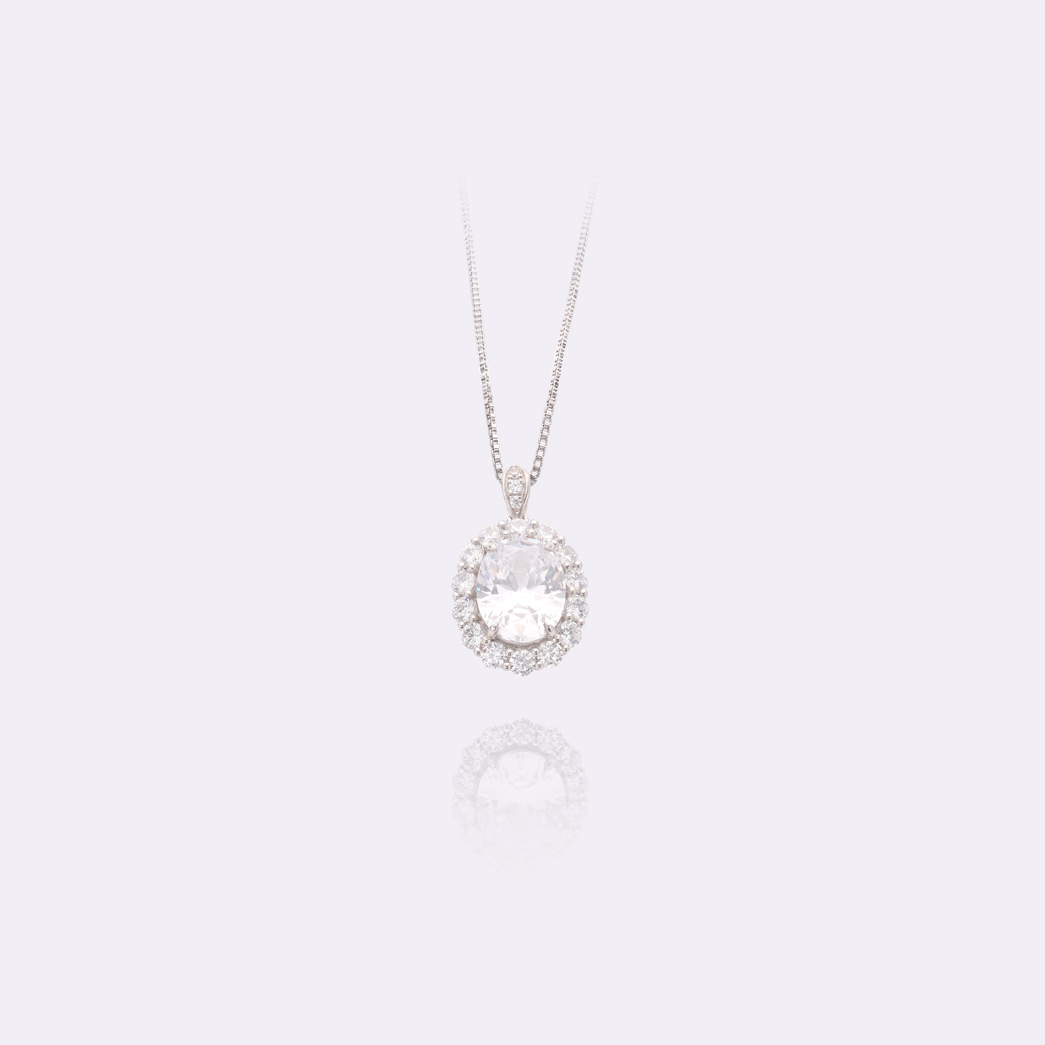 Radiant Halo Lab-Grown Diamond Pendant