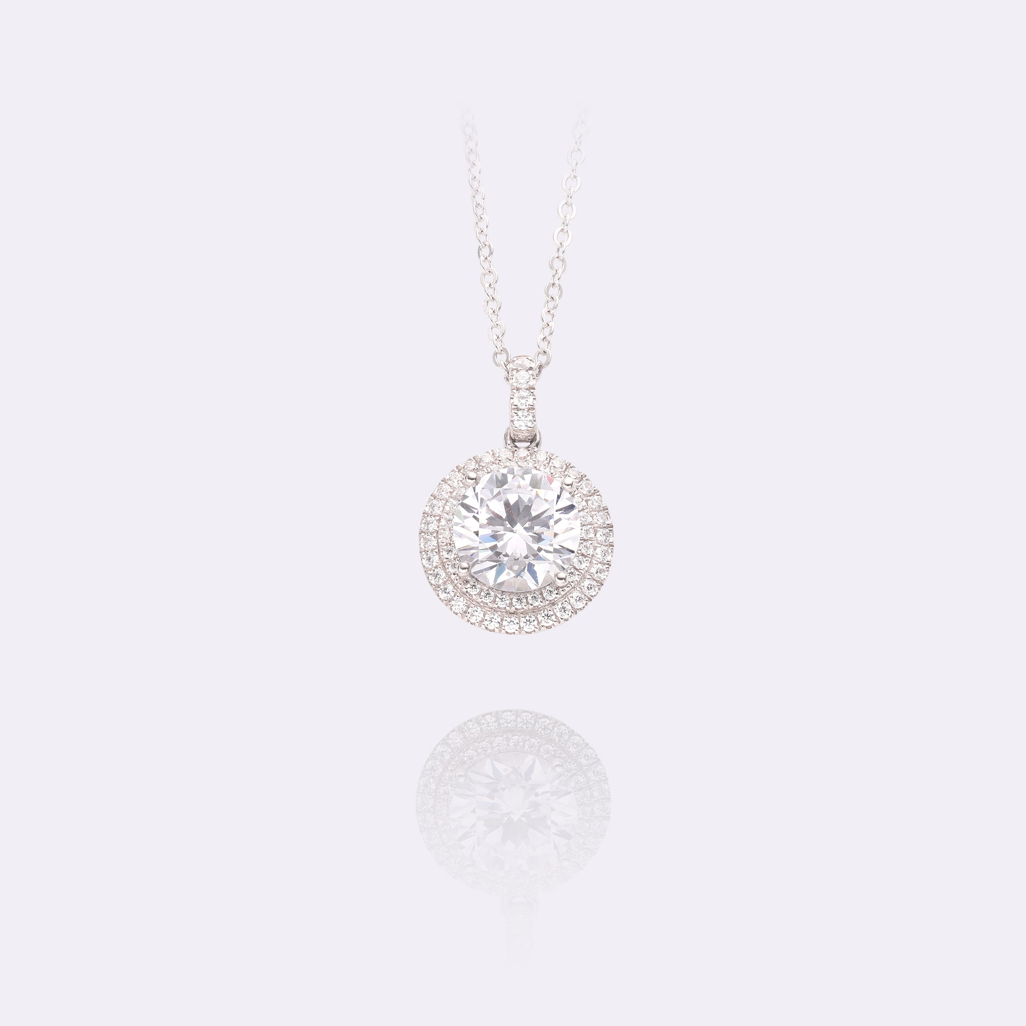 Radiant Halo Lab-Grown Diamond Pendant