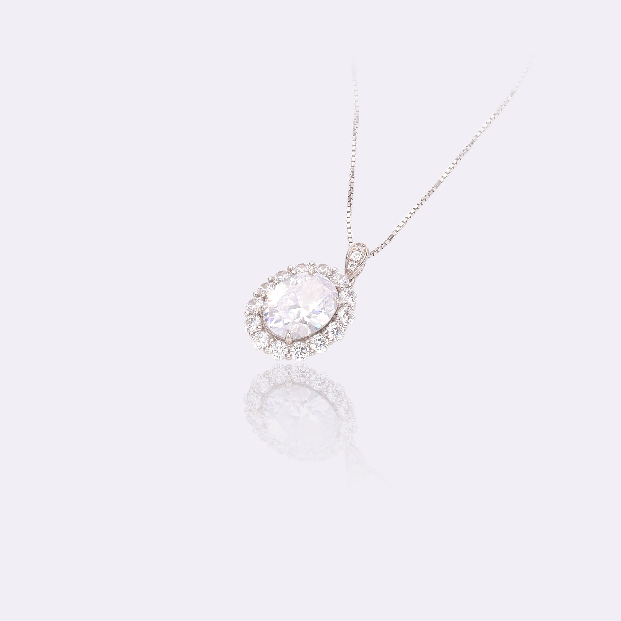 Radiant Oval-cut Lab-Grown Diamond Pendant
