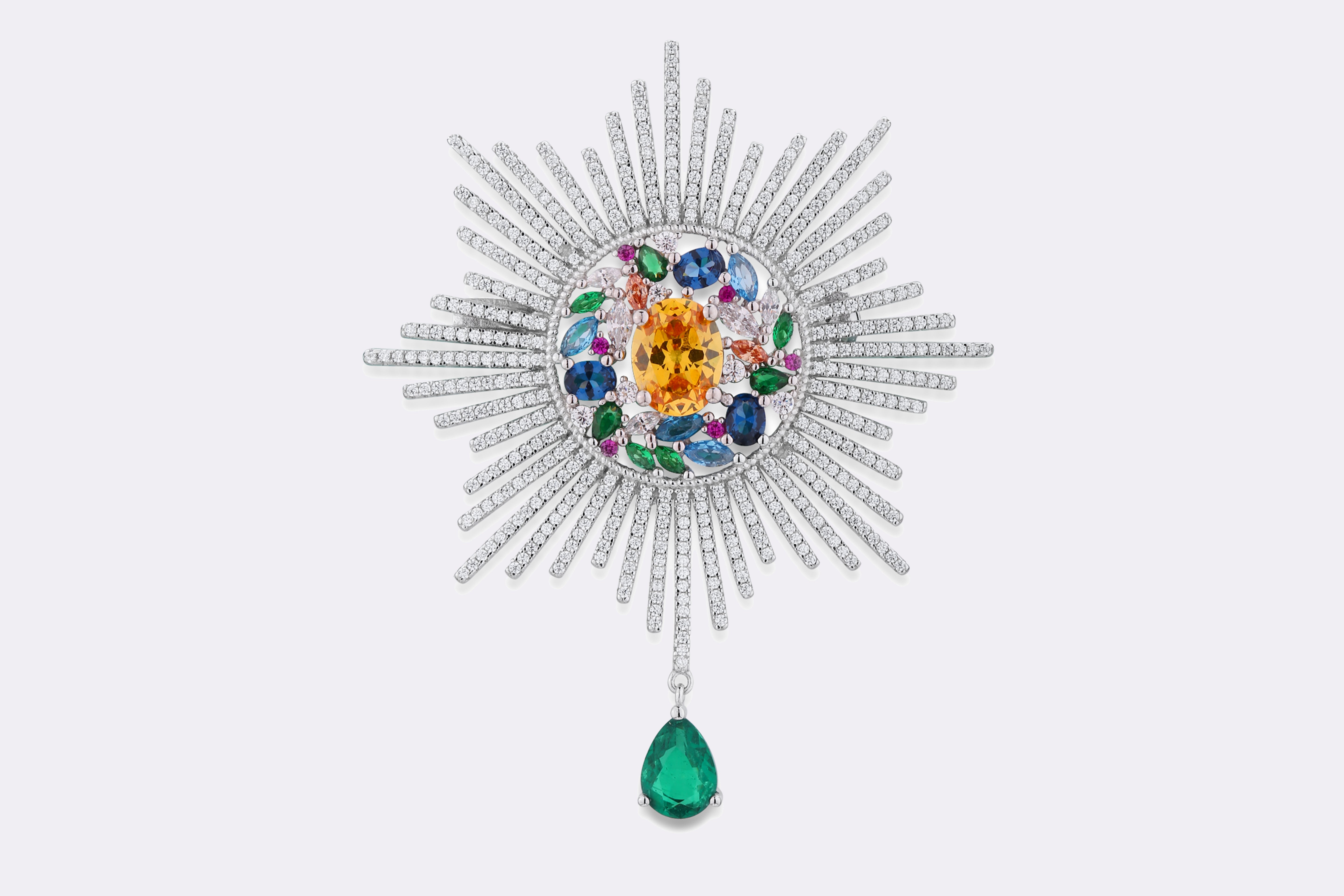 Radiant Starburst Brooch