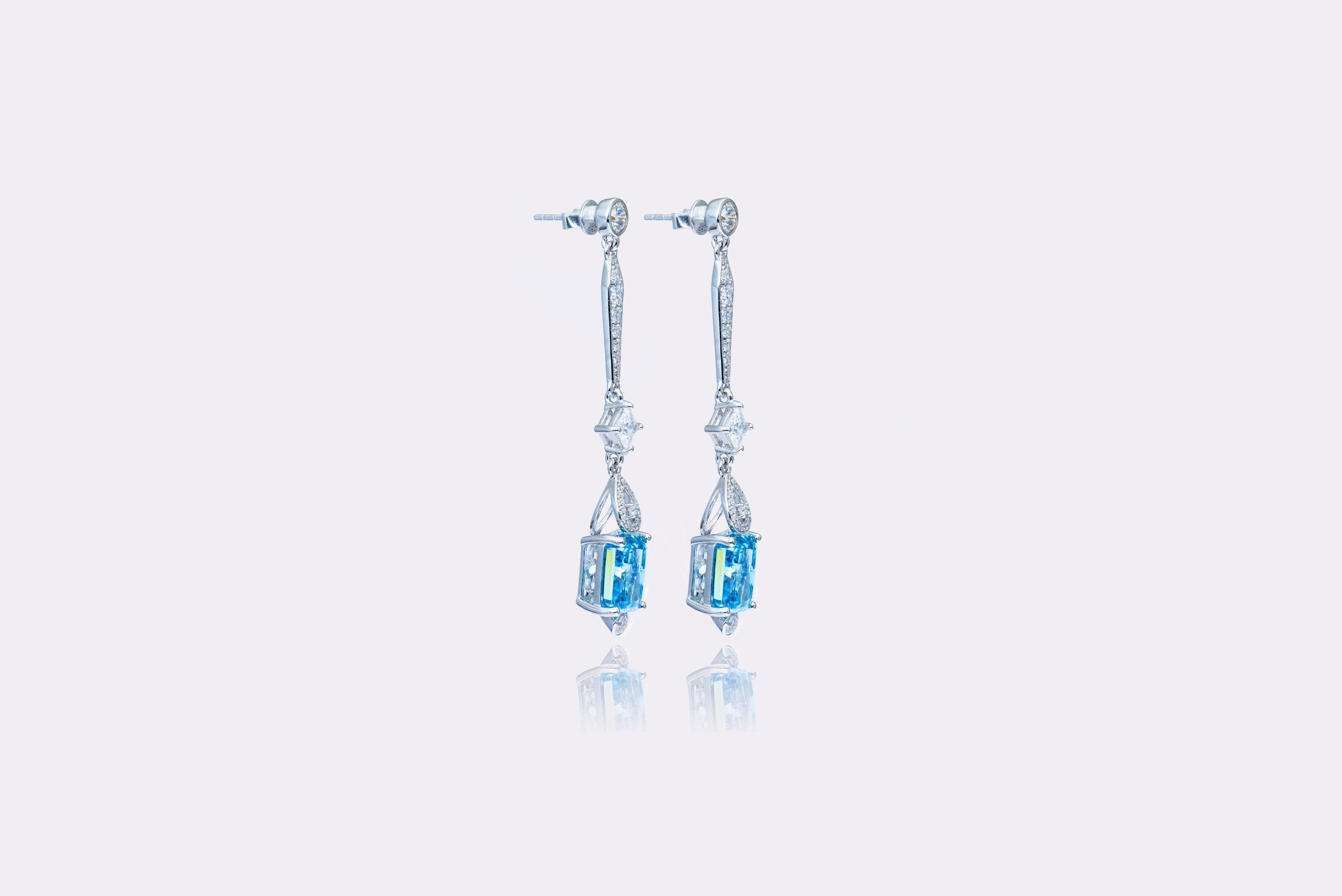  Sophisticated Blue Topaz  Drop Earrings