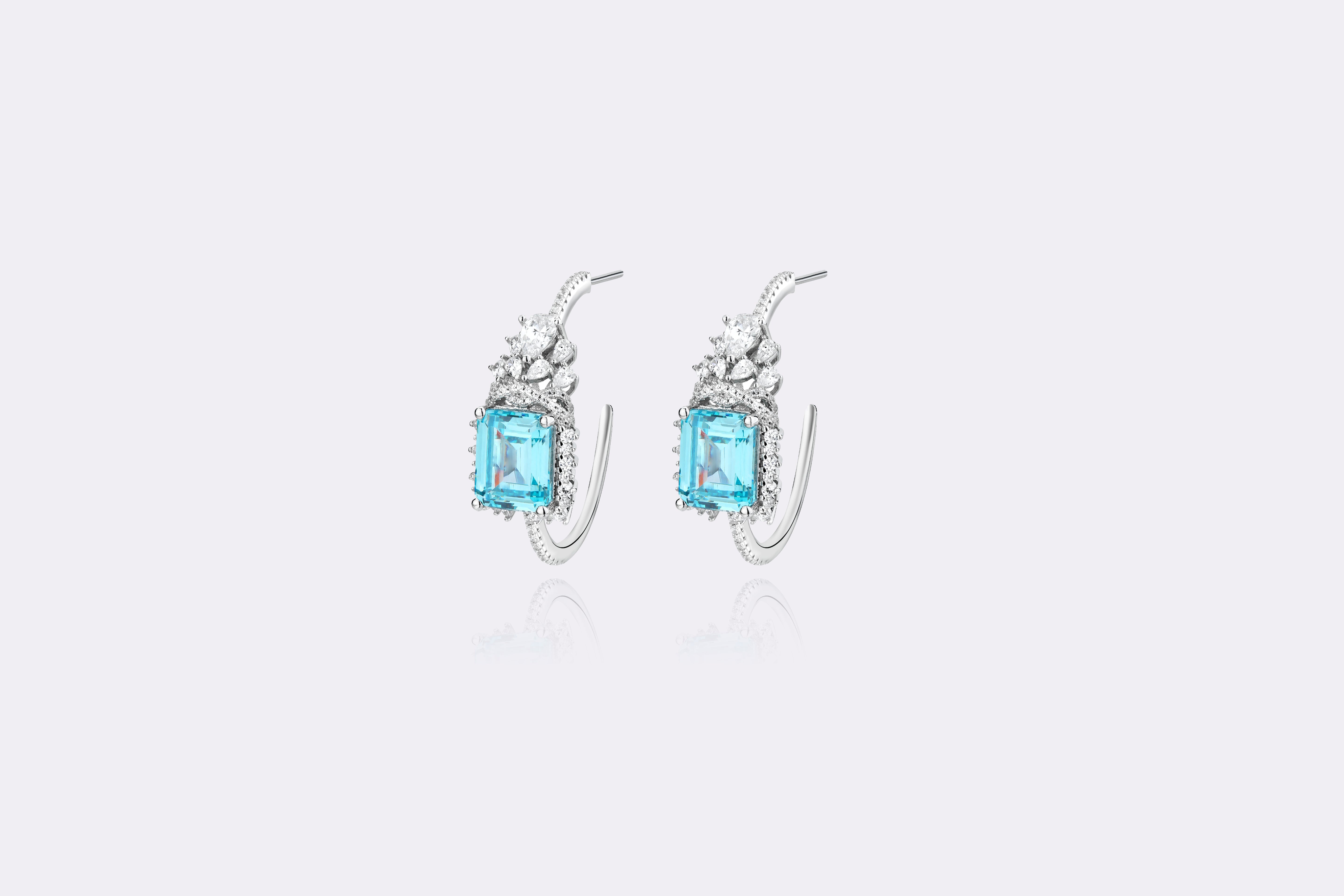 Sunlit Elegance Aquamarine Drop Earrings