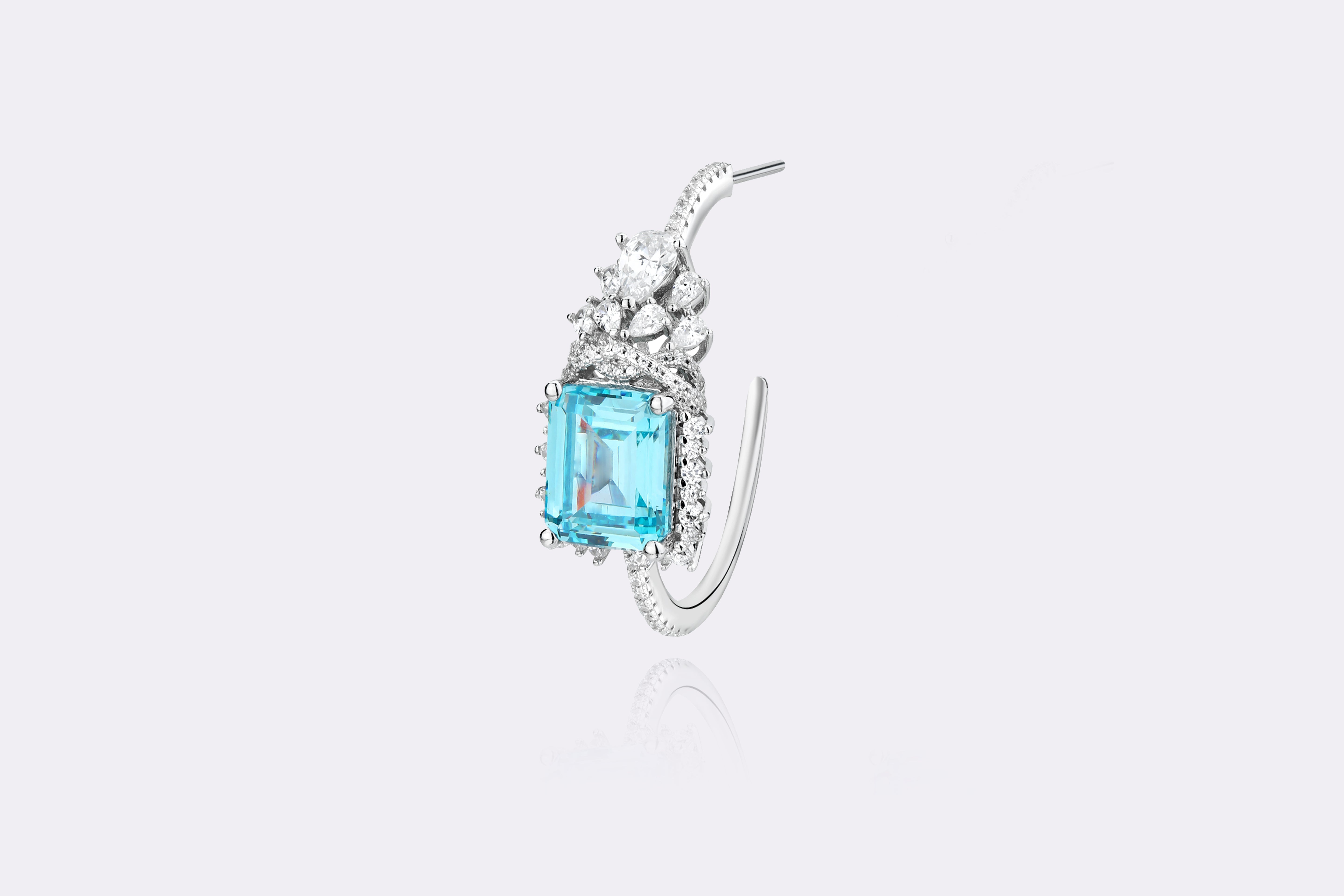 Sunlit Elegance Aquamarine Drop Earrings