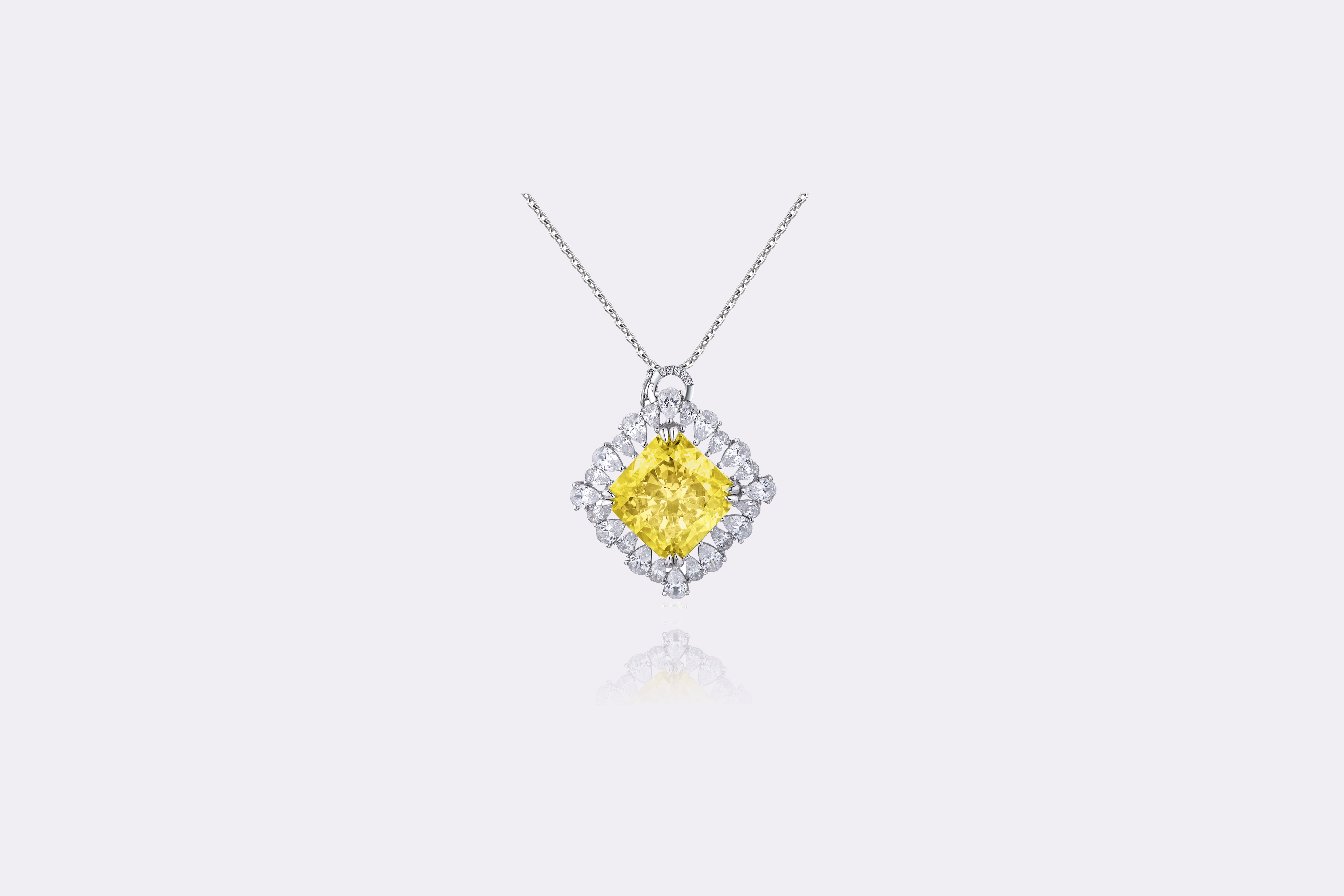 Sunshine Radiance Yellow Diamond Pendant 